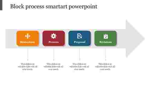 Block process smartart powerpoint